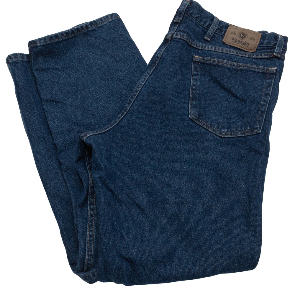 Wrangler Authentic Jeans 40x32 Mens Blue Good Workwear Relaxed Fit Denim Pants